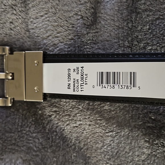 Tommy Hilfiger Mens Reversible Belt (Black & Brown)BRAND NEW w/ Tags - Picture 2 of 4